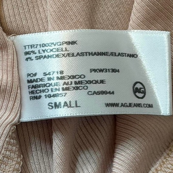 AG Blush Pink Ribbed Racerback Tank Top - Picture 9 of 12